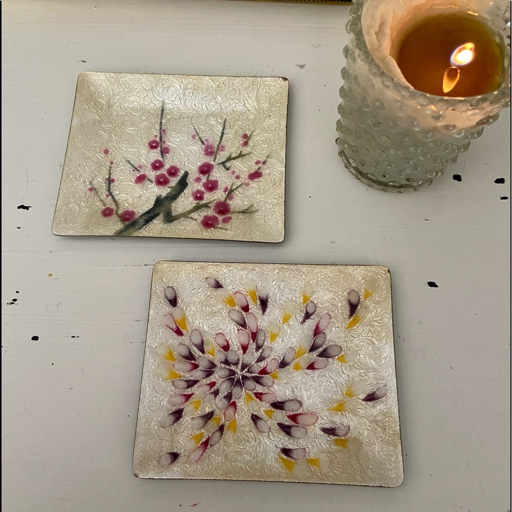 2 Small Vintage Trinket Trays